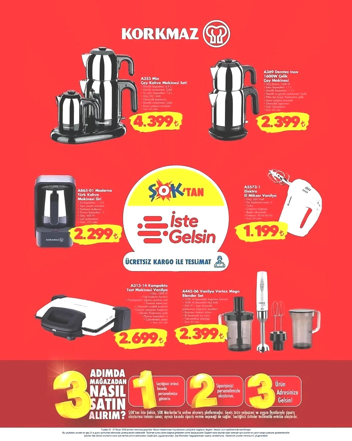 1-7 NİSAN ŞOK AKTÜEL İNDİRİMLERİ