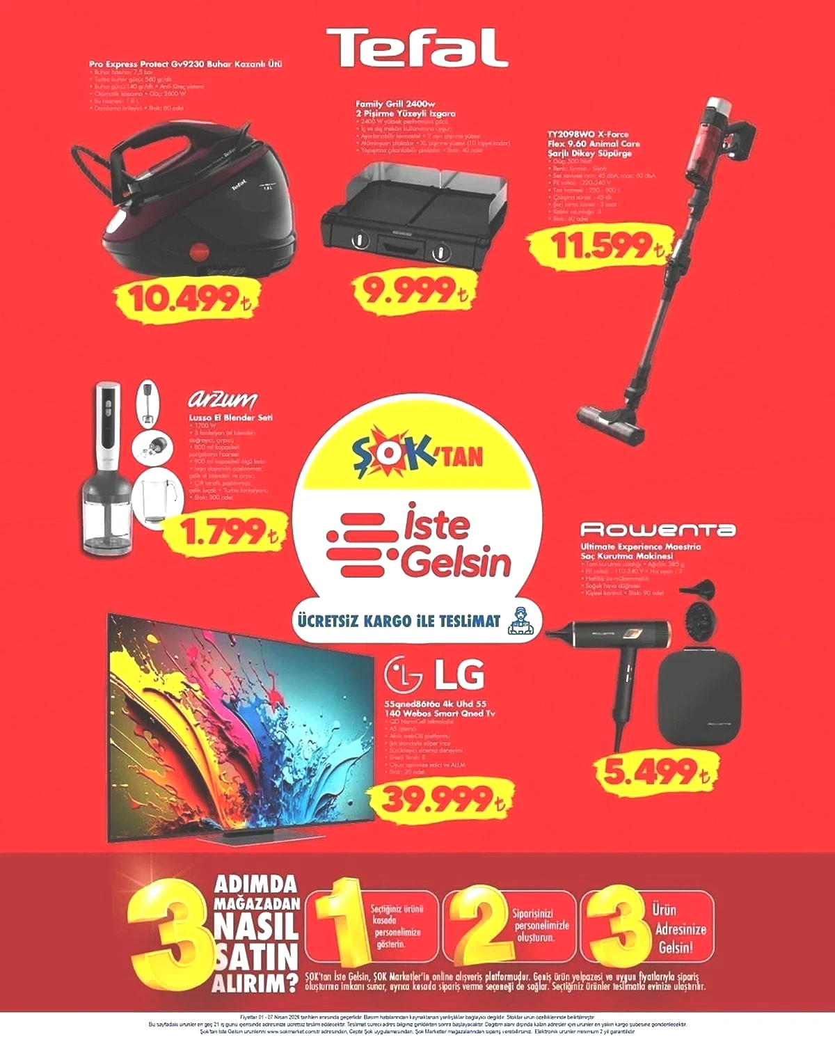 1-7 NİSAN ŞOK AKTÜEL İNDİRİMLERİ