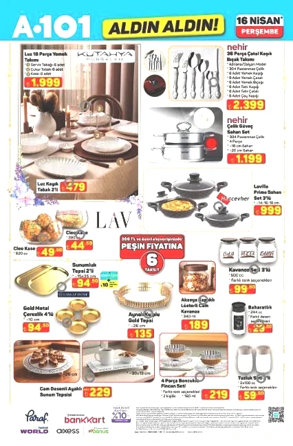 İNDİRİM A101 AKTÜEL KATALOG 16 NİSAN PERŞEMBE YENİ ÜRÜNLER: A101 Aldın Aldında bu hafta hangi ürünler var TV Box Medya Oynatıcı, Akıllı mutfak robotu, Yüksek basınçlı yıkama makinesi, Piyano, 23 Nisan ürünleri...
