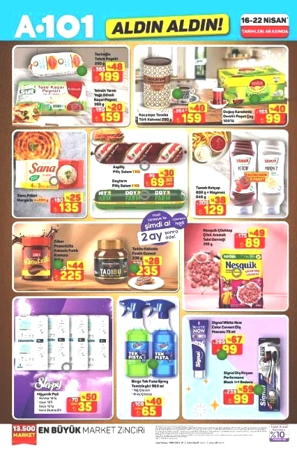 İNDİRİM A101 AKTÜEL KATALOG 16 NİSAN PERŞEMBE YENİ ÜRÜNLER: A101 Aldın Aldında bu hafta hangi ürünler var TV Box Medya Oynatıcı, Akıllı mutfak robotu, Yüksek basınçlı yıkama makinesi, Piyano, 23 Nisan ürünleri...