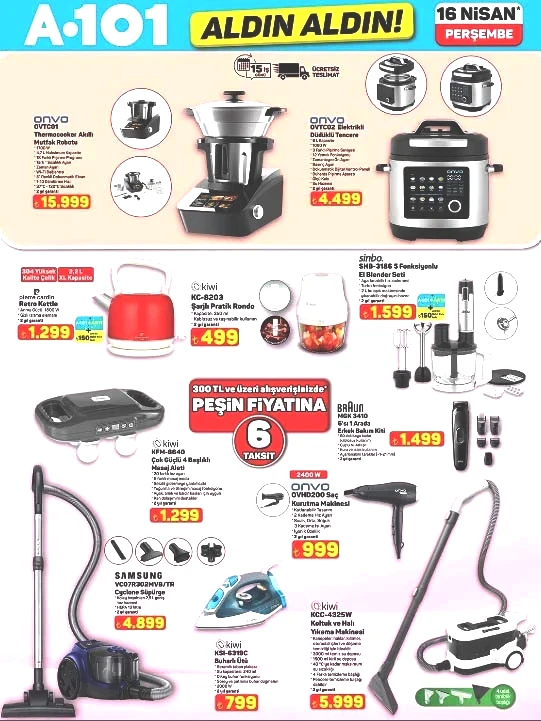 A101 İNDİRİM AFİŞİ TAMAMI 16 NİSAN 2026