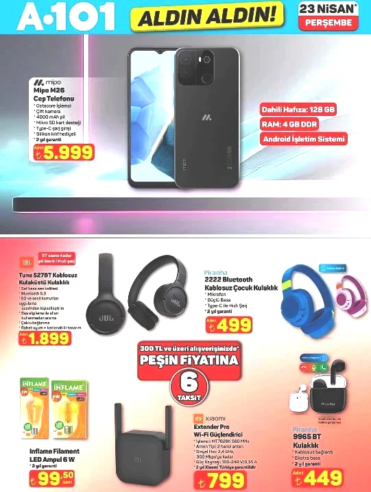A101 AFİŞ ALDIN ALDIN ÜRÜNLERİ 23 NİSAN 2026 BU HAFTA || A101 aktüel ürünler kataloğu bu hafta neler getiriyor A101 broşürü ile manyetik blok, iç mekan LED ekran, cam temizleme robotu, su sebili, buharlı temizleyici, trambolin geliyor